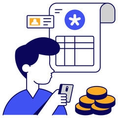 Trendy design icon of medical bill