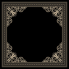 Frame ornamnet pattern scarf design vector