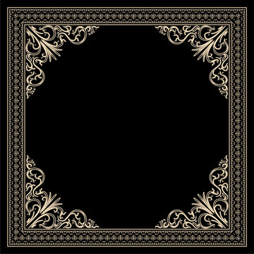 Frame ornamnet pattern scarf design vector