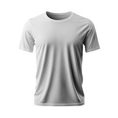 Plain white short-sleeved crew neck t-shirt.  Perfect for customization