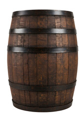 Obraz premium Wooden barrel isolated on dark background