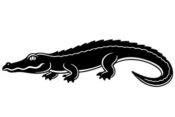 crocodile  silhouette vector