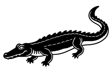 crocodile  silhouette vector