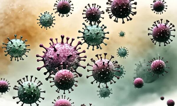 illustration of a dna and bacteria - AI	
