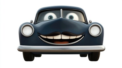 Smiling cartoon car