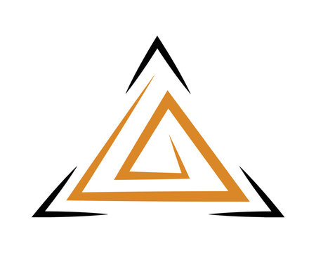 Modern Triangle Icon Logo Design Art &ndash; Geometric Abstract SVG File Download for Branding, Web, Print, Vector Graphics Use
