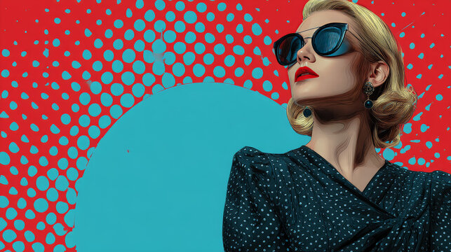 oops pop art blond woman. retro vector illustration