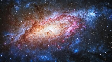 Obraz premium The image showcases the vastness of the universe, bringing the cosmos to life.