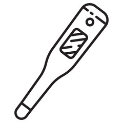Medical thermometer icon with linear style