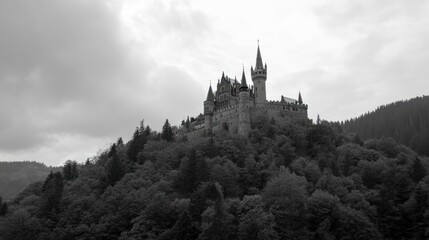 Fototapeta premium Enigmatic Hohenschwangau Castle: A Fairytale Fortress in Bavaria