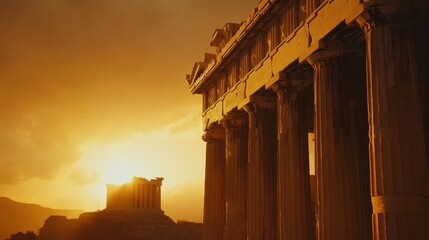 Golden Hour at the Acropolis: Athens, Greece