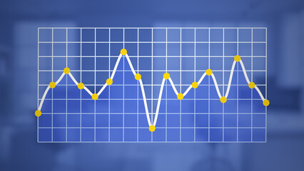 Business Trend Line Graph Showing Growth and Market Fluctuations