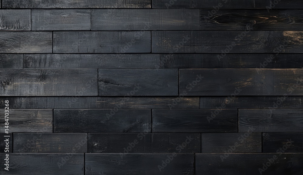 Poster close-up of textured black wooden surface showcasing intricate grain patterns and natural imperfecti