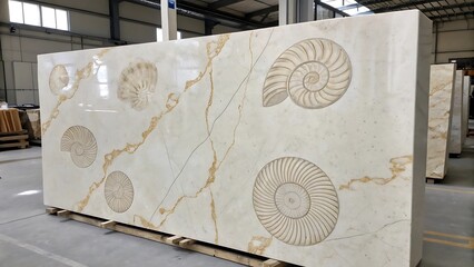 Fossil Marble Stone Texture Background