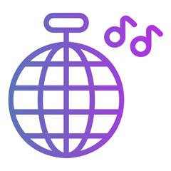 disco ball Gradient icon