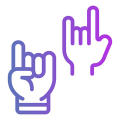 Obraz premium hands and gestures Gradient icon
