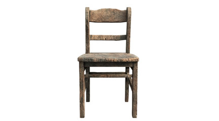 Weathered wooden chair, rustic and simple design