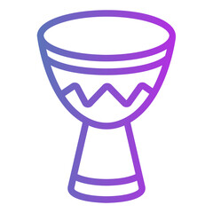 african drum Gradient icon