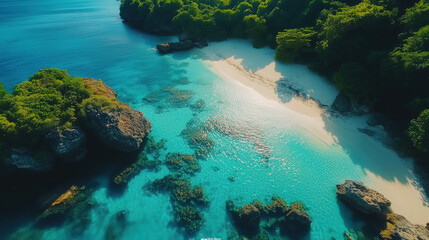 The sea in abstract from the heavens.