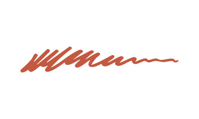 orange scribble stroke element