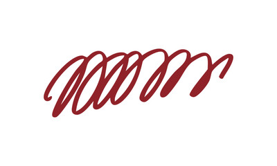 Obraz premium red scribble line ornament