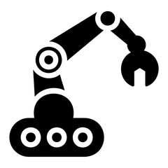 industrial robot Solid icon