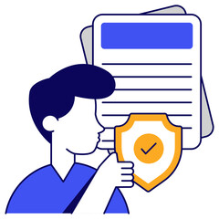 An icon design of secure file