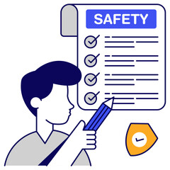 Premium download icon of safety list