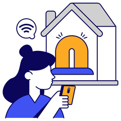 Revolving red light icon, vector design of siren