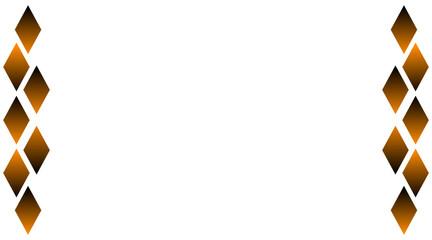 Dark brown rhombus shape element