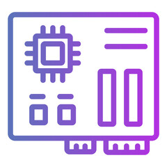 Fototapeta premium mainboard Gradient icon