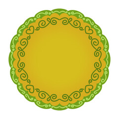 Yellow art round background 