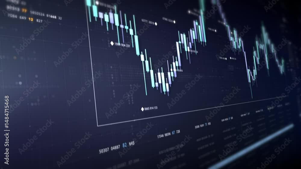 Leinwandbilder dynamic data visuals for business info graphics, animated charts, and data-driven insights for a bus