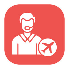 Travel Agent Male Icon