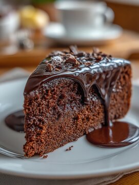 Close-up of iconic chocolate cake from Matilda&mdash;moist, rich, and indulgent. Perfect for dessert lovers, baking themes, or cinematic food scenes.
