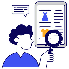 An icon design of search product