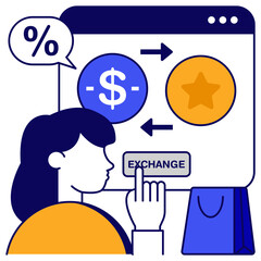 Editable design icon of shopping payment