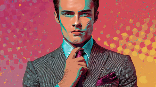 OMG businessman pop art retro style. Pop art retro vector illustration