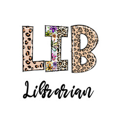 Cute Leopard Print & Floral Library Design for Apparel