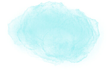 Sky blue watercolor spot. Abstract turquoise watercolor background for cards and flyers design