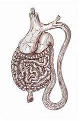 detailed anatomical drawing of human