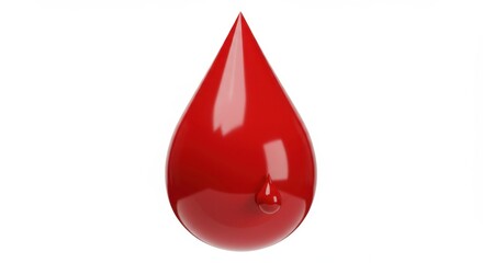 A Single Drop of Crimson Red: A Symbolic Image of Life, Health, and Donation