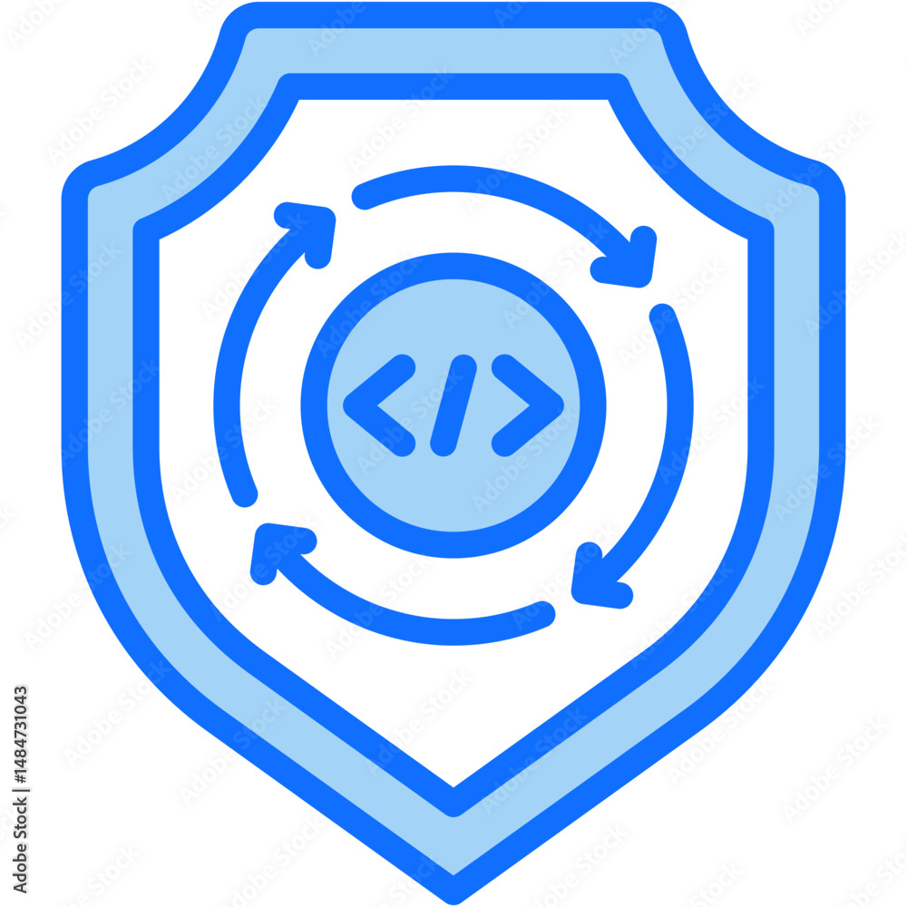 Poster automated deployment mixed icon vector illustration