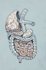 detailed anatomical drawing of human
