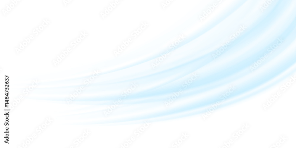 Aufkleber Air flow set of vector elements on a white background. Abstract light effect blowing from an air conditioner, purifier or humidifier. Dynamic blurred flow motion