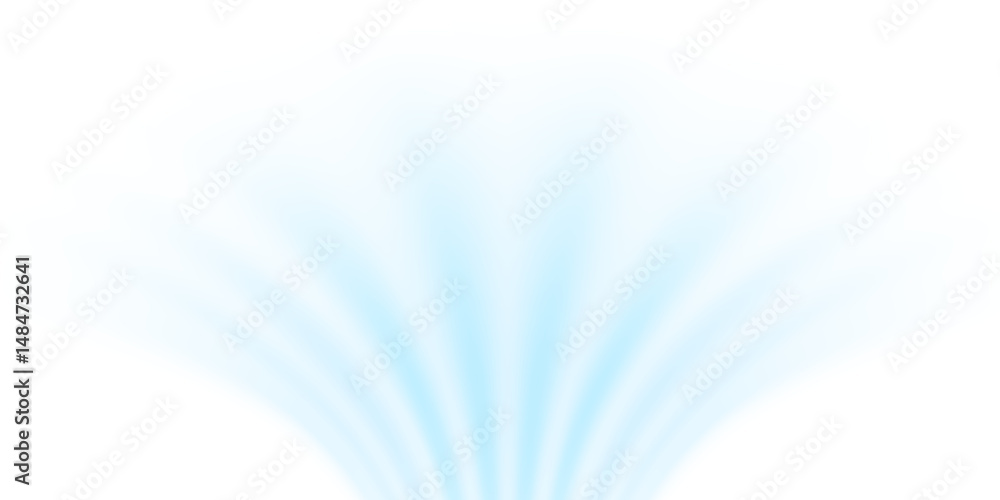 Leinwandbilder Air flow set of vector elements on a white background. Abstract light effect blowing from an air conditioner, purifier or humidifier. Dynamic blurred flow motion