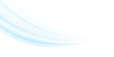 Air flow set of vector elements on a white background. Abstract light effect blowing from an air conditioner, purifier or humidifier. Dynamic blurred flow motion