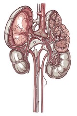 detailed anatomical drawing of human