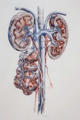 detailed anatomical drawing of human