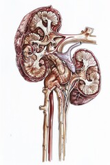 detailed anatomical drawing of human
